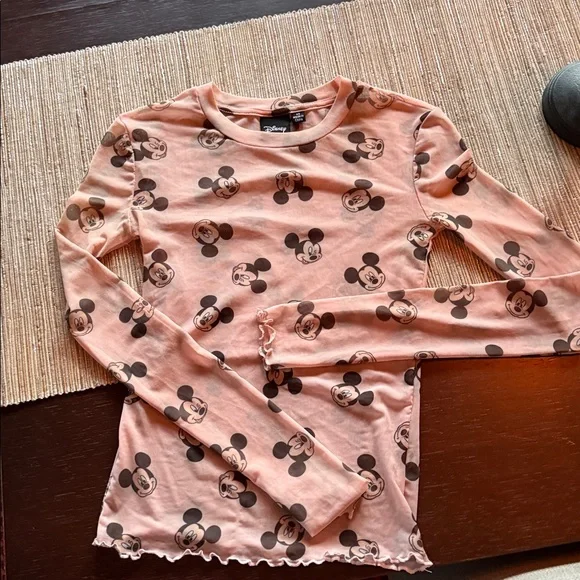 Disney Pink Mickey Mouse sheer Mesh Top - Picture 5 of 6